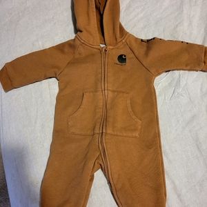 Babies Carhartt Hooded Onesie 6M